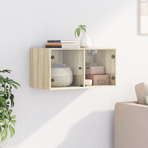 Wandschrank Sonoma-Eiche mit Glastüren