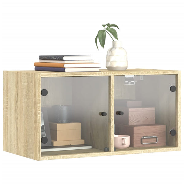 Wandschrank Sonoma-Eiche mit Glastüren