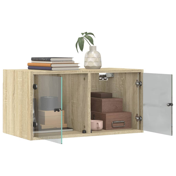 Wandschrank Sonoma-Eiche mit Glastüren