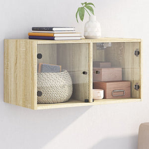 Wandschrank Sonoma-Eiche mit Glastüren