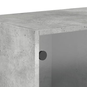 Wandschrank Betongrau mit Glastüren 68,5 cm
