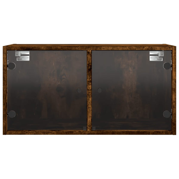 Wandschrank Räuchereiche mit Glastüren