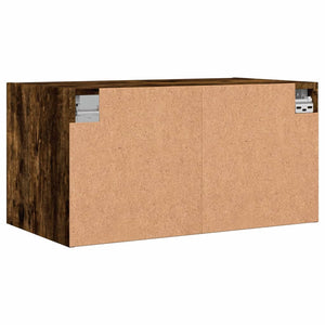 Wandschrank Räuchereiche mit Glastüren