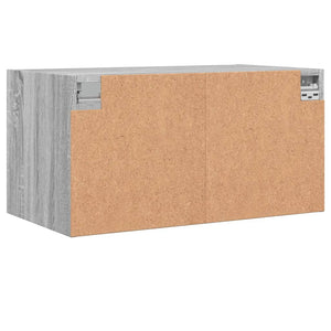 Wandschrank Grau Sonoma mit Glastüren