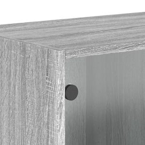 Wandschrank Grau Sonoma mit Glastüren