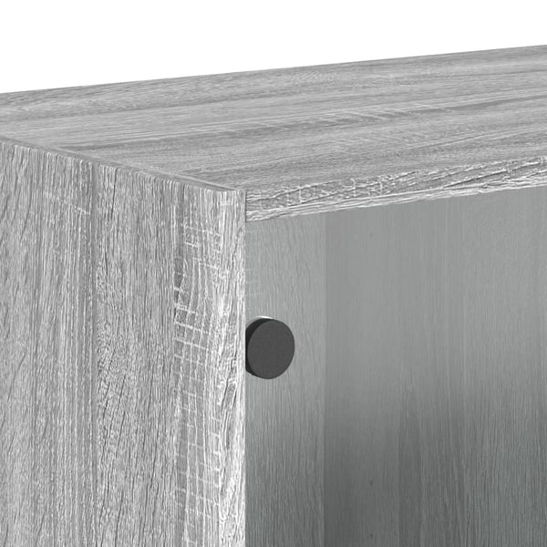 Wandschrank Grau Sonoma mit Glastüren
