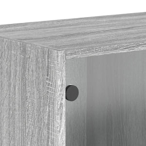 Wandschränke mit Glastüren, 2er-Set Grau Sonoma