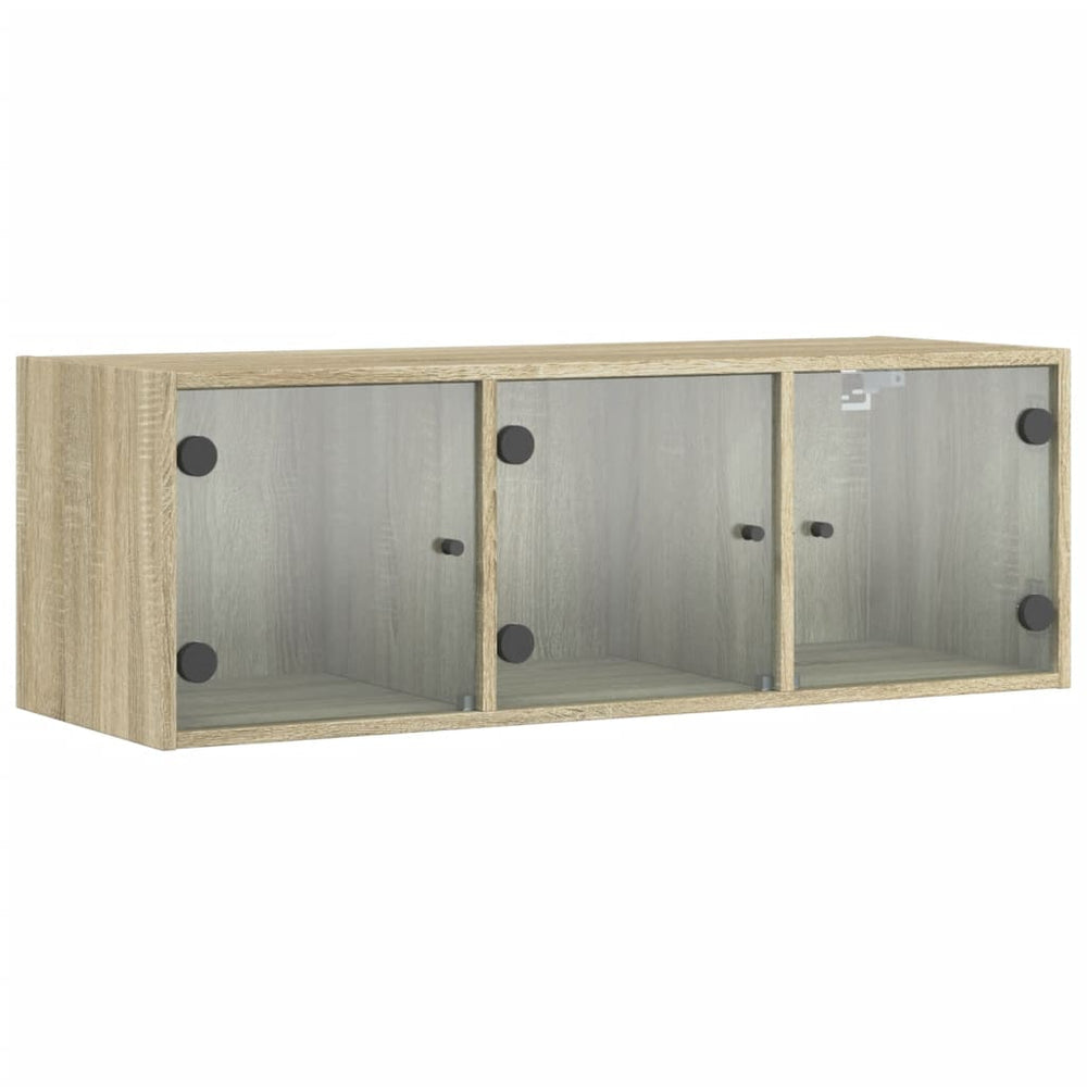Wandschrank Sonoma-Eiche mit Glastüren