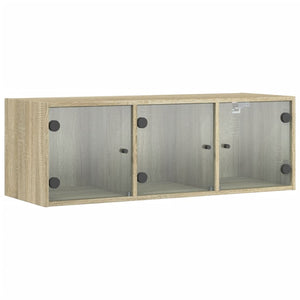 Wandschrank Sonoma-Eiche mit Glastüren