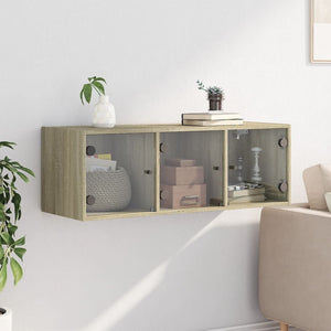 Wandschrank Sonoma-Eiche mit Glastüren