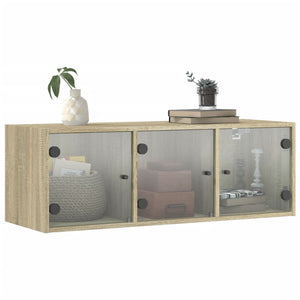 Wandschrank Sonoma-Eiche mit Glastüren