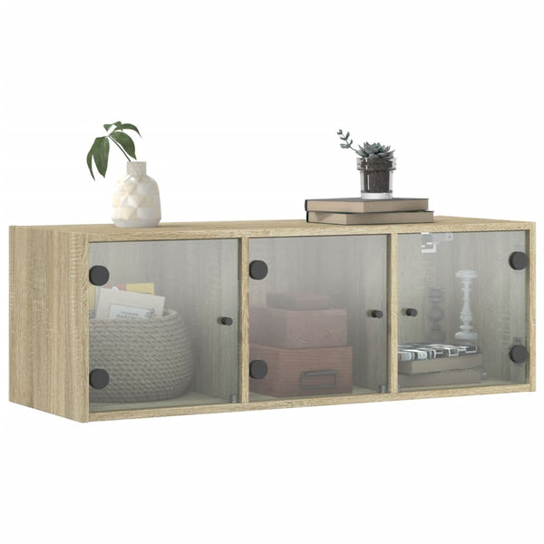 Wandschrank Sonoma-Eiche mit Glastüren