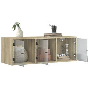 Wandschrank Sonoma-Eiche mit Glastüren