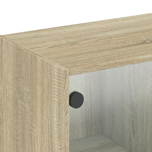 Wandschrank Sonoma-Eiche mit Glastüren