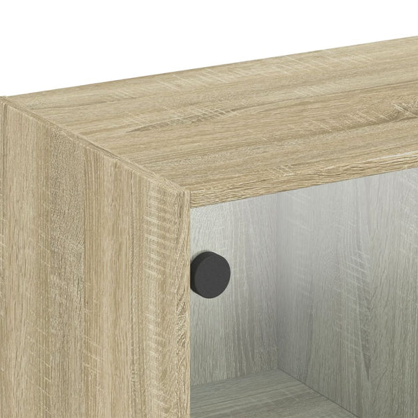 Wandschrank Sonoma-Eiche mit Glastüren