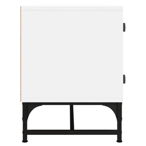 Weißer TV-Schrank mit Glastüren 102 cm