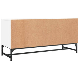 Weißer TV-Schrank mit Glastüren 102 cm