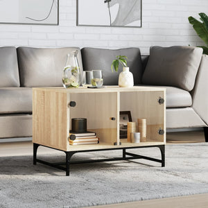 Couchtisch Sonoma-Eiche mit Glastüren