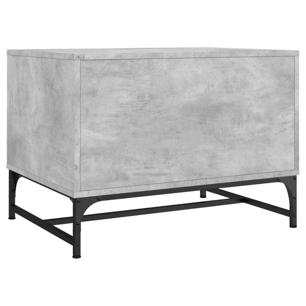 Betongrau Couchtisch mit Glastüren