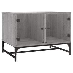 Couchtisch Grau Sonoma mit Glastüren