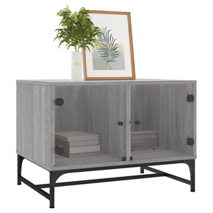 Couchtisch Grau Sonoma mit Glastüren