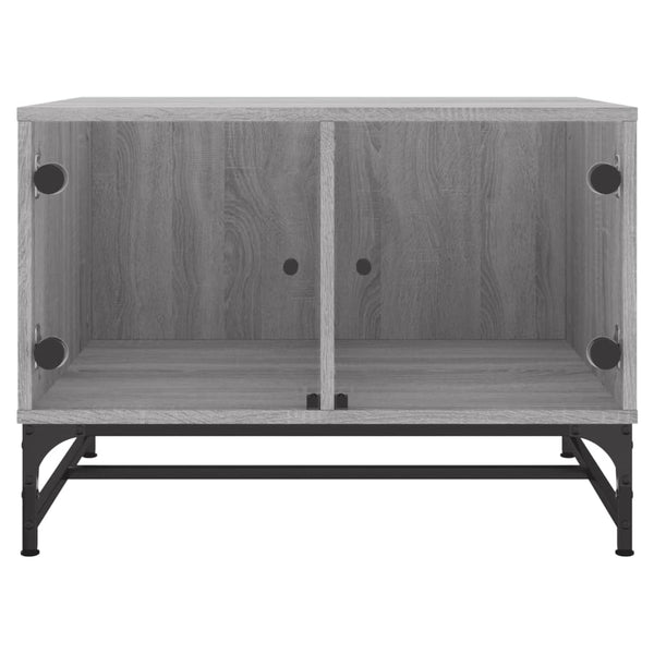 Couchtisch Grau Sonoma mit Glastüren