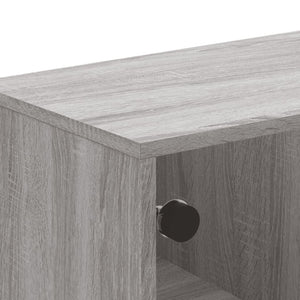 Couchtisch Grau Sonoma mit Glastüren