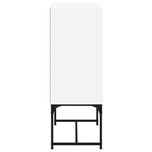 Beistellschrank Weiß mit Glastüren 69x37x100 cm
