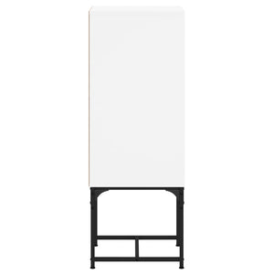 Weißer Beistellschrank mit Glastür 35x37x100 cm