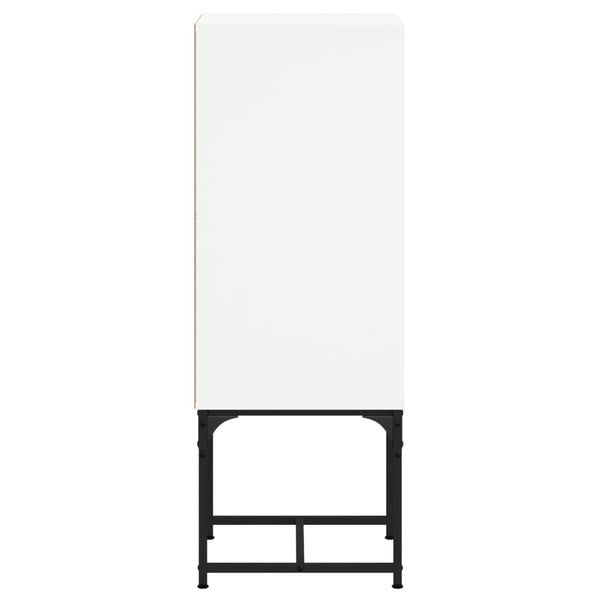 Weißer Beistellschrank mit Glastür 35x37x100 cm