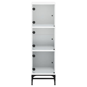 Weißes Highboard mit Glastüren 35x37x120 cm