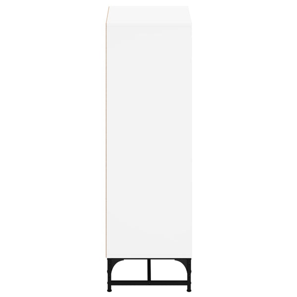 Weißes Highboard mit Glastüren 35x37x120 cm