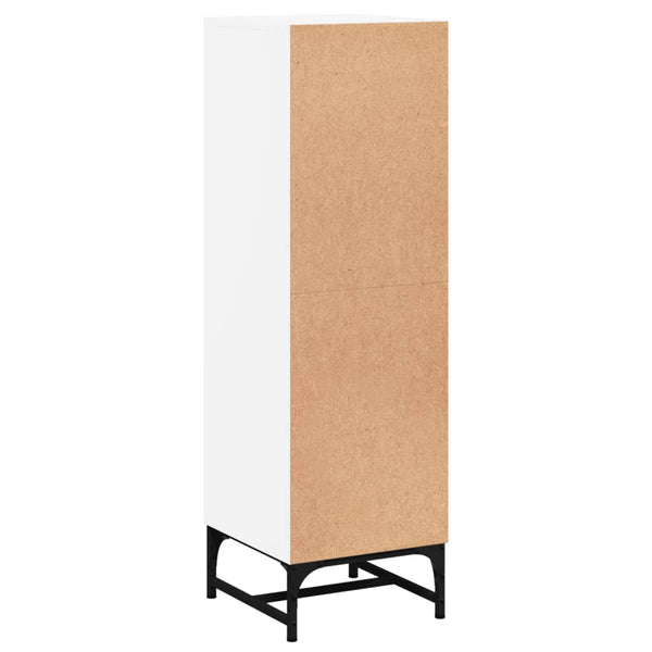 Weißes Highboard mit Glastüren 35x37x120 cm