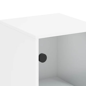 Weißes Highboard mit Glastüren 35x37x120 cm