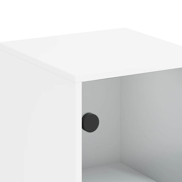Weißes Highboard mit Glastüren 35x37x120 cm