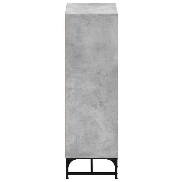 Highboard Betongrau mit Glastüren 35x120 cm