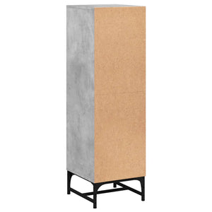 Highboard Betongrau mit Glastüren 35x120 cm