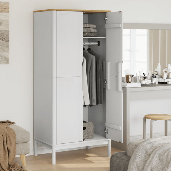 vidaXL Armoire FLORO Blanc 77x53x171 cm Pin massif