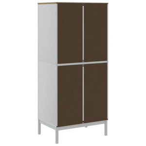 vidaXL Armoire FLORO Blanc 77x53x171 cm Pin massif