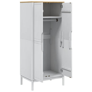 vidaXL Armoire FLORO Blanc 77x53x171 cm Pin massif