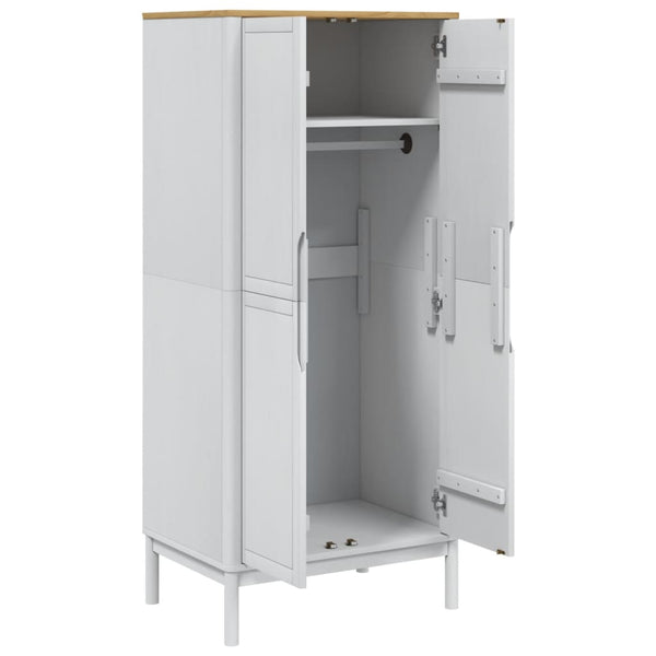 vidaXL Armoire FLORO Blanc 77x53x171 cm Pin massif