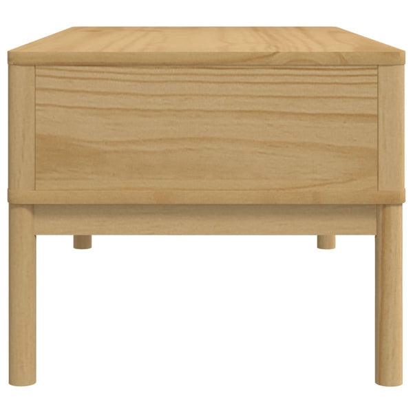 vidaXL Table basse FLORO marron ciré 99x55,5x45 cm pin massif
