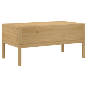 vidaXL Table basse FLORO marron ciré 99x55,5x45 cm pin massif