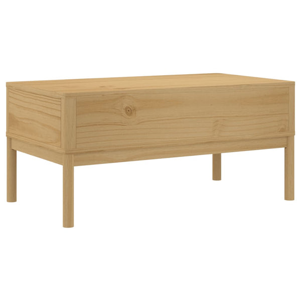 vidaXL Table basse FLORO marron ciré 99x55,5x45 cm pin massif