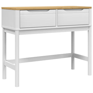 vidaXL Table console FLORO Blanc 89,5x36,5x73 cm Bois de pin massif