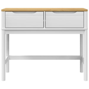 vidaXL Table console FLORO Blanc 89,5x36,5x73 cm Bois de pin massif