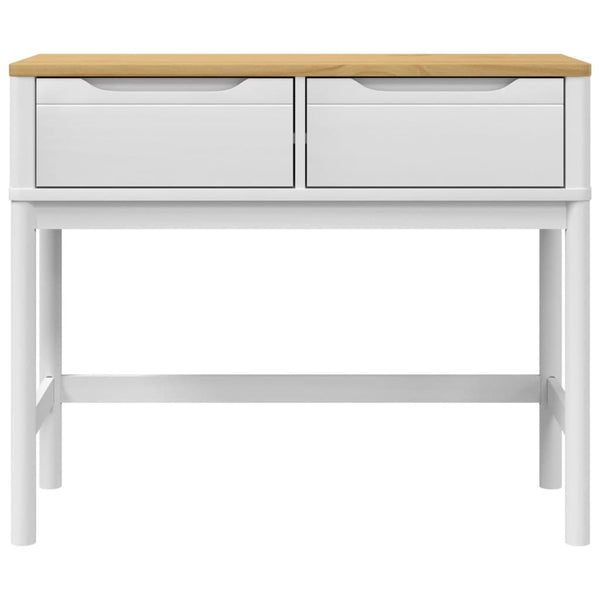 vidaXL Table console FLORO Blanc 89,5x36,5x73 cm Bois de pin massif