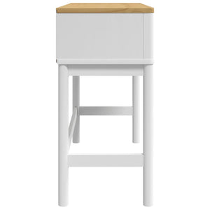 vidaXL Table console FLORO Blanc 89,5x36,5x73 cm Bois de pin massif