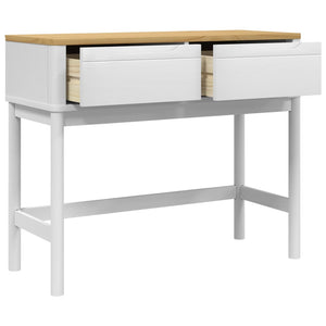 vidaXL Table console FLORO Blanc 89,5x36,5x73 cm Bois de pin massif