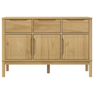 Sideboard FLORO, Kiefer massiv, Wachsbraun, 114 cm